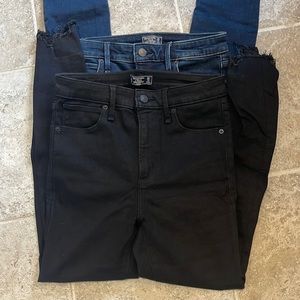 TWO PAIRS of Abercrombie Simone High Rise Super Skinny Jeans
